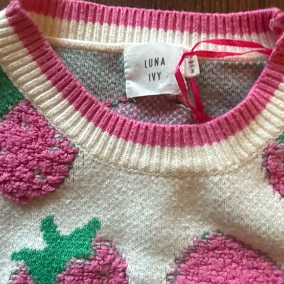 Knit whimsey vest with strawberry’s very cute for over lapping - Picture 3 of 4